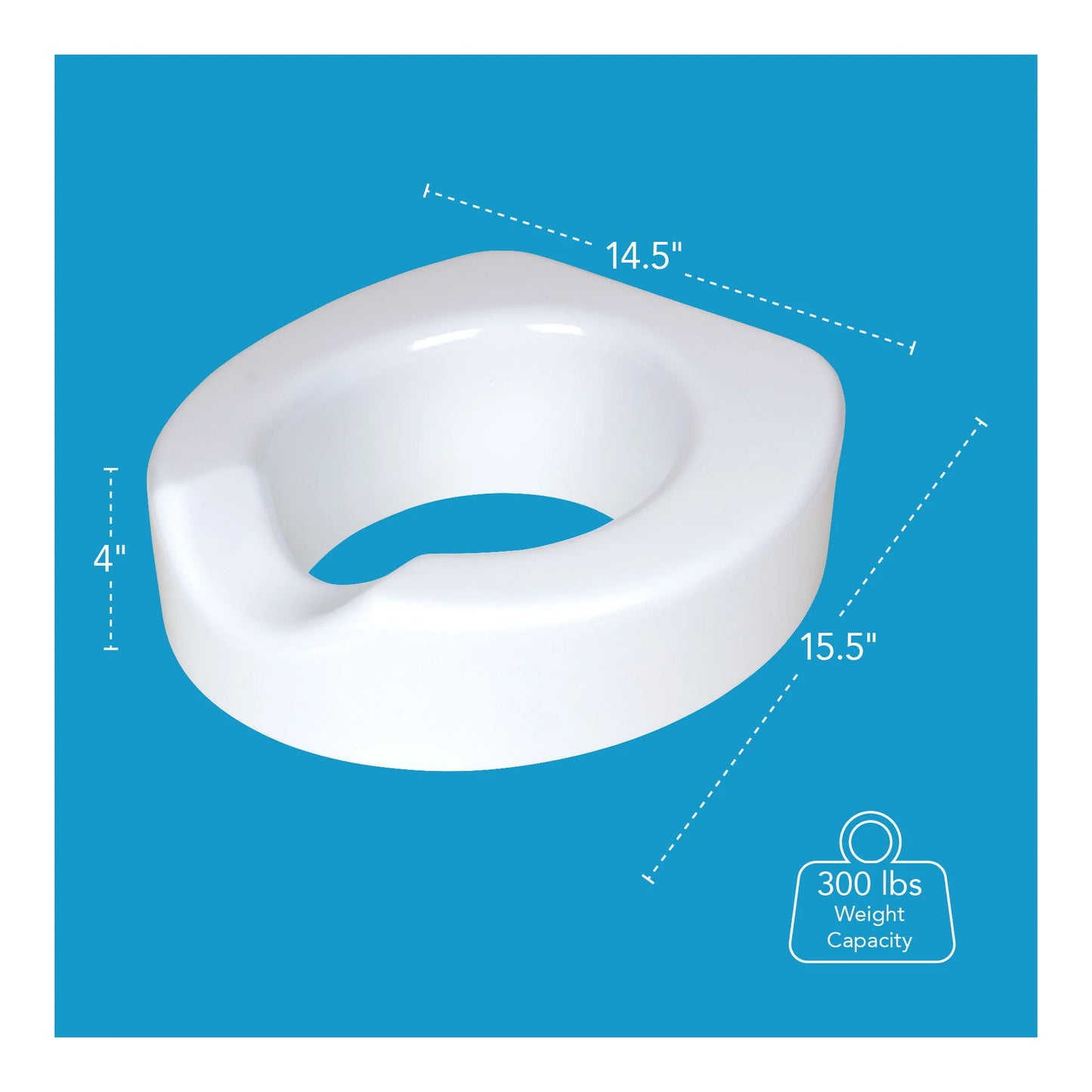 Carex Quick-Lock Raised Toilet Seat - 4 Inch Height
